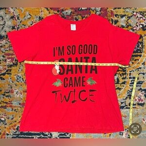 Funny Christmas 3XL Graphic Tee - So Good Santa Came Twice